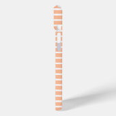 Peach Fuzz Monogram Aangepaste naam Stripes 2024 Case-Mate iPhone Case (Achterkant / Links)