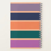 Peach fuzz monogrammed volledige naam notities notitieboek (Achterkant)