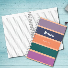 Peach fuzz monogrammed volledige naam notities notitieboek