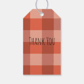 Peach Fuzz Oranje Checkerboard gepersonaliseerd Cadeaulabel (Achterkant)