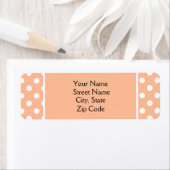 Peach Fuzz Polkadot retouradres Etiket (Insitu)