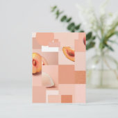 Peach Fuzz, postcrossing Briefkaart (Staand voorkant)