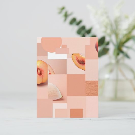 Peach Fuzz, postcrossing Briefkaart (Staand voorkant)