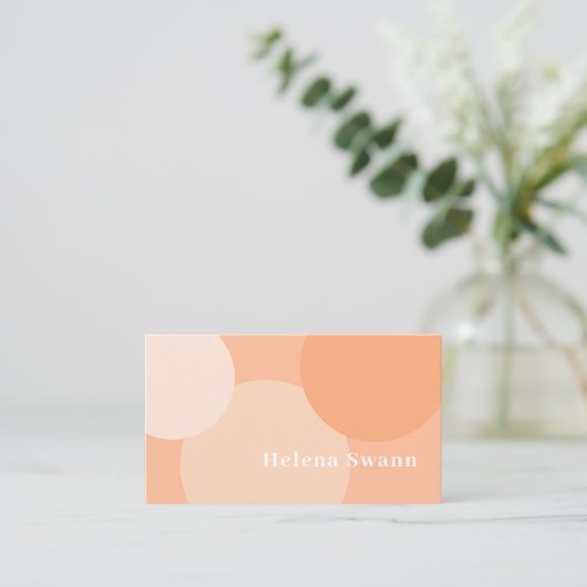 Peach Fuzz Retro geïnspireerd Visitekaartje (Staand voorkant)