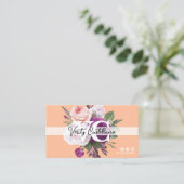 Peach Fuzz  Rozen Floral Eenvoudig Persoonlijk Visitekaartje (Staand voorkant)