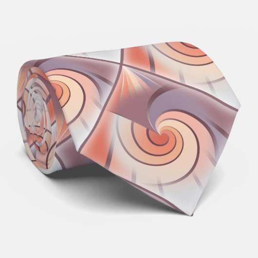 Peach fuzz schelp stropdas (Opgerold)