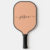 Peach fuzz script naam pickleball paddle (Voorkant)