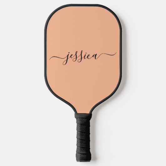 Peach fuzz script naam pickleball paddle (Voorkant)