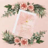 Peach Fuzz Simple Classic Afstuderen Ze deed het Kaart