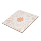 Peach Fuzz Star Circle Islamitisch geometrisch pat Tegeltje (Zijkant)