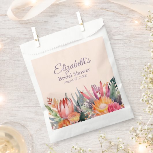 Peach Fuzz Tropical Flowers Vrijgezellenfeest Bedankzakje (Geknipt)
