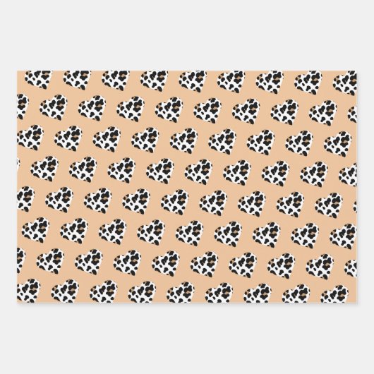 Peach Fuzz Valentijns inpakpapier Trio (Voorkant)