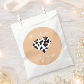 Peach Fuzz Valentijns's Favor Bag - Hart Print Bedankzakje (Geknipt)