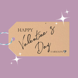 Peach Fuzz Valentijns's - gepersonaliseerde liefde Cadeaulabel