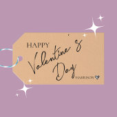 Peach Fuzz Valentijns's - gepersonaliseerde liefde Cadeaulabel