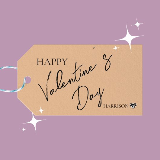 Peach Fuzz Valentijns's - gepersonaliseerde liefde Cadeaulabel