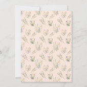 Peach Fuzz Wildflower Meadow Bruiloft Uitnodigen Kaart (Achterkant)