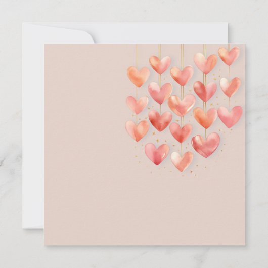 Peach Galentine's Brunch en Bubbles Kaart (Achterkant)