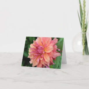 Peach Garden Dahlia Feestdagen Kaart