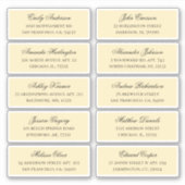 Peach gast namen adres. Bruiloft verzendlabels Sticker (Voorkant)