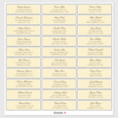 Peach gasten namen adres. Bruiloft verzendlabel Sticker (Vel)