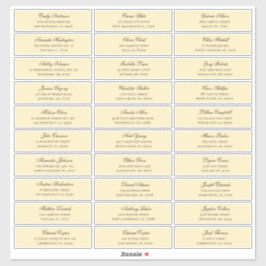 Peach gasten namen adres. Bruiloft verzendlabel Sticker