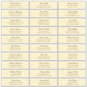 Peach gasten namen adres. Bruiloft verzendlabel Sticker (Voorkant)