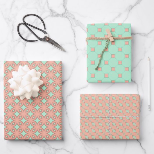 Peach Geavanceerde inpakpapier Flat Sheet Set Vel (Voorkant)