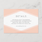 Peach gelaagde geometrische & lichte sage details informatiekaartje (Voorkant)