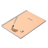 Peach Gepersonaliseerde  golfbaan Notitieboek (Linkerzijde)