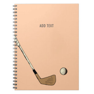 Peach Gepersonaliseerde  golfbaan Notitieboek