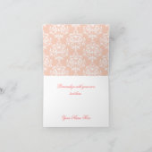 Peach Gerber Daisy bedankkaart (Binnen)