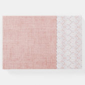 Peach Gerber Daisy Wedding Guest Book Gastenboek (Achterkant)