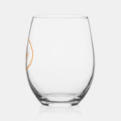 Peach gestileerde naam bruiloft bruidsmeisje wijnglas zonder voet (Links)