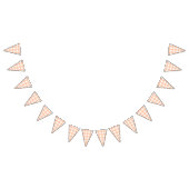 Peach Gingham Country Wedding Vlaggetjes (Alle)