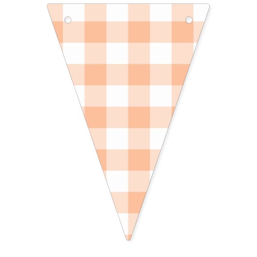 Peach Gingham Country Wedding Vlaggetjes (Derde vlag)