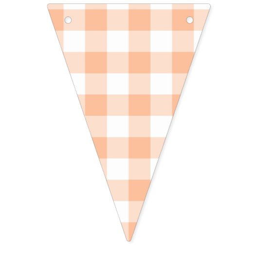 Peach Gingham Country Wedding Vlaggetjes (Tweede vlag)