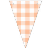 Peach Gingham Country Wedding Vlaggetjes (Eerste vlag)