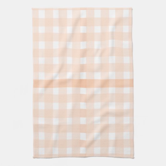 Peach Gingham Kitchen Towel Theedoek (Verticaal)