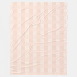 Peach Gingham Pset Pattern Fleece Blanket Deken