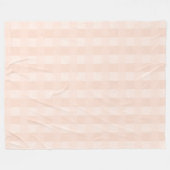 Peach Gingham Pset Pattern Fleece Blanket Deken (Voorkant (Horizontaal))