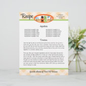 Peach gingham retro keukenrecept multomap inser... (Staand voorkant)