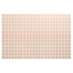 Peach Gingham Stof