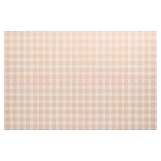 Peach Gingham Stof (Yard (91,4 cm))