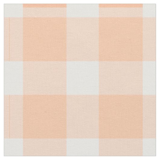 Peach Gingham Stof (Close Up)