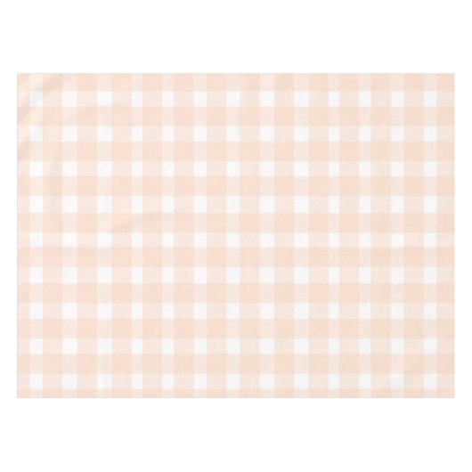 Peach Gingham Tafelkleed (Voorkant (Horizontaal))