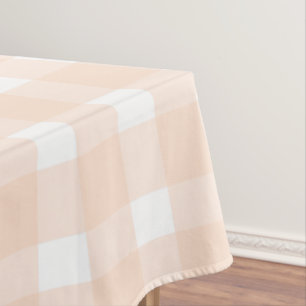 Peach Gingham Tafelkleed