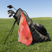 Peach Gladiolas-ventilator Golfhanddoek (Groen)