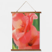 Peach Gladiolus flauwte dicht Hangend Wandkleed (Voorkant)