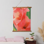 Peach Gladiolus flauwte dicht Hangend Wandkleed (Slaapkamer)
